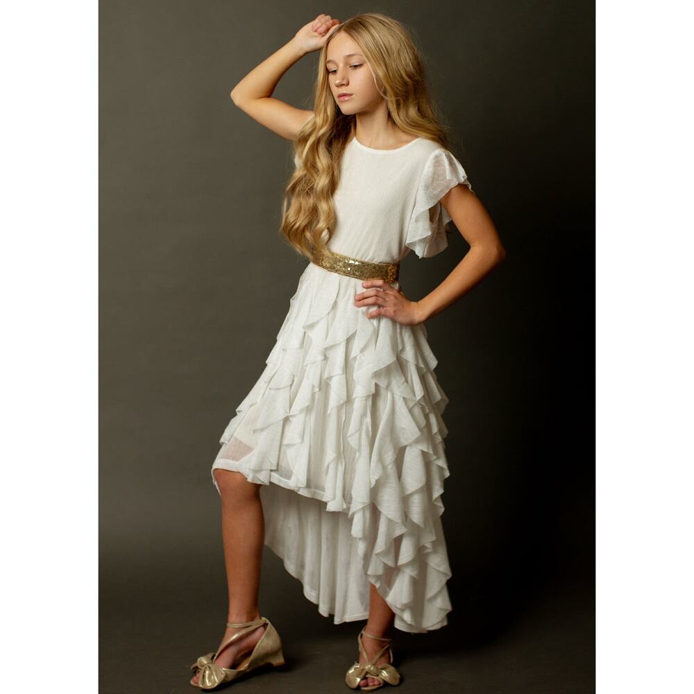 Joyfolie Mia Joy Roza Dress in Ecru Girl's Size 12